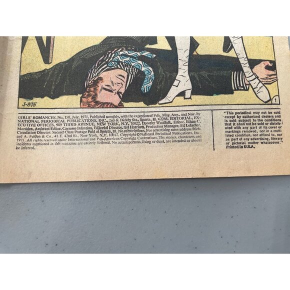 DC Comics Girls Romances #158 July 1971 My Lover My Enemy Bagged Boarded - Picture 3 of 8